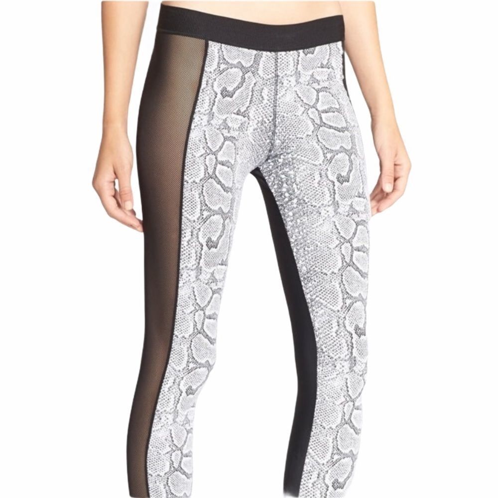 Revolve Blue Life Snake Mesh Leggings